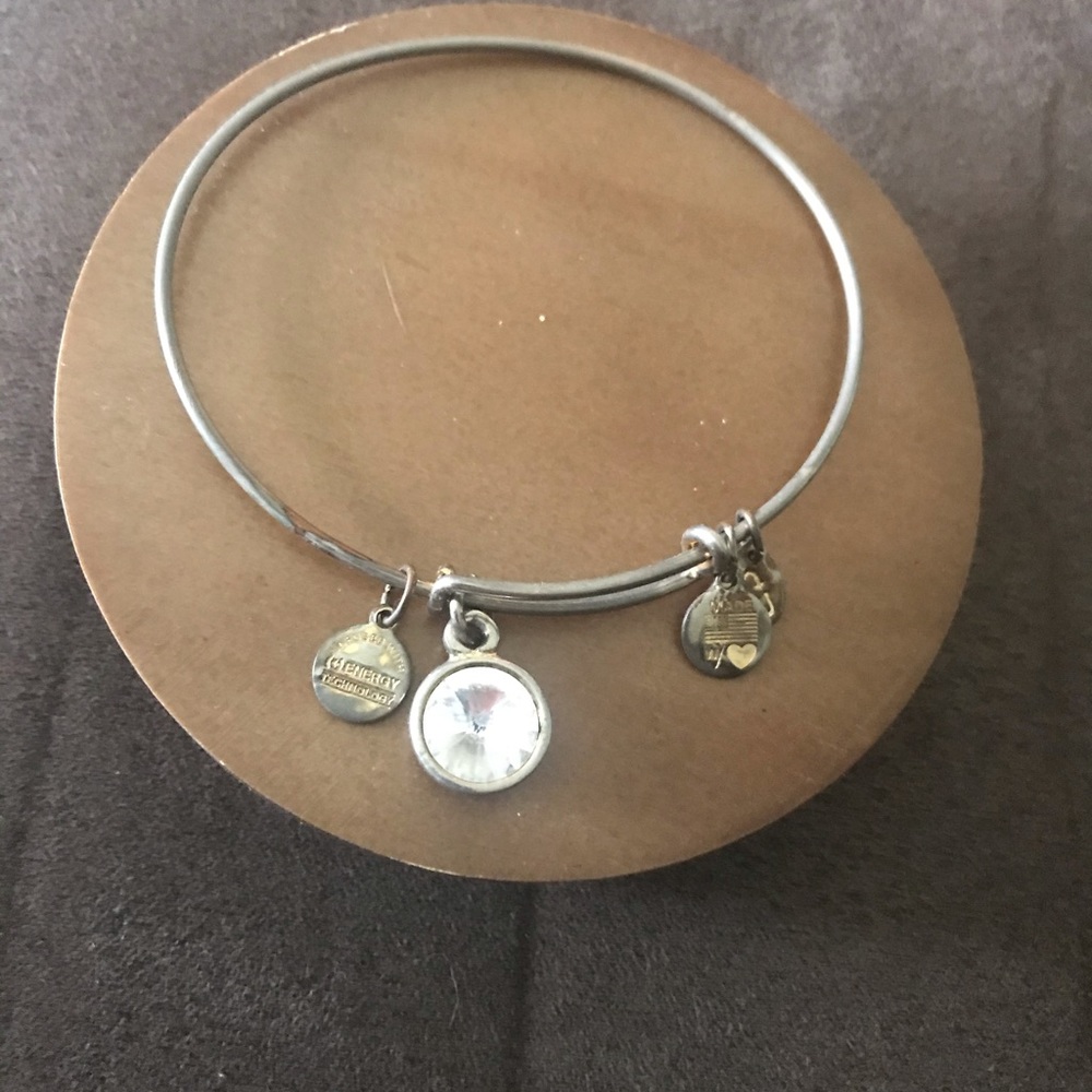 Alex & Ani April birthstone bangle bracelet